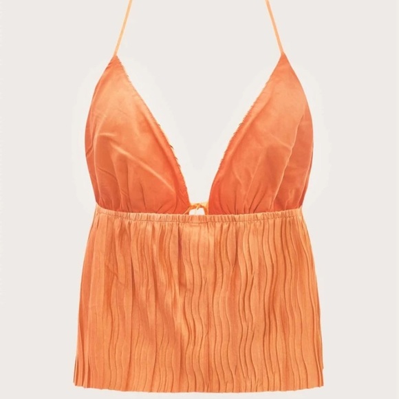 Orange Halter Top - Picture 2 of 2